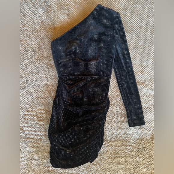 Alex Perry One Shoulder Iridescent Sparkle Mini Dress UK6 - Picture 1 of 5